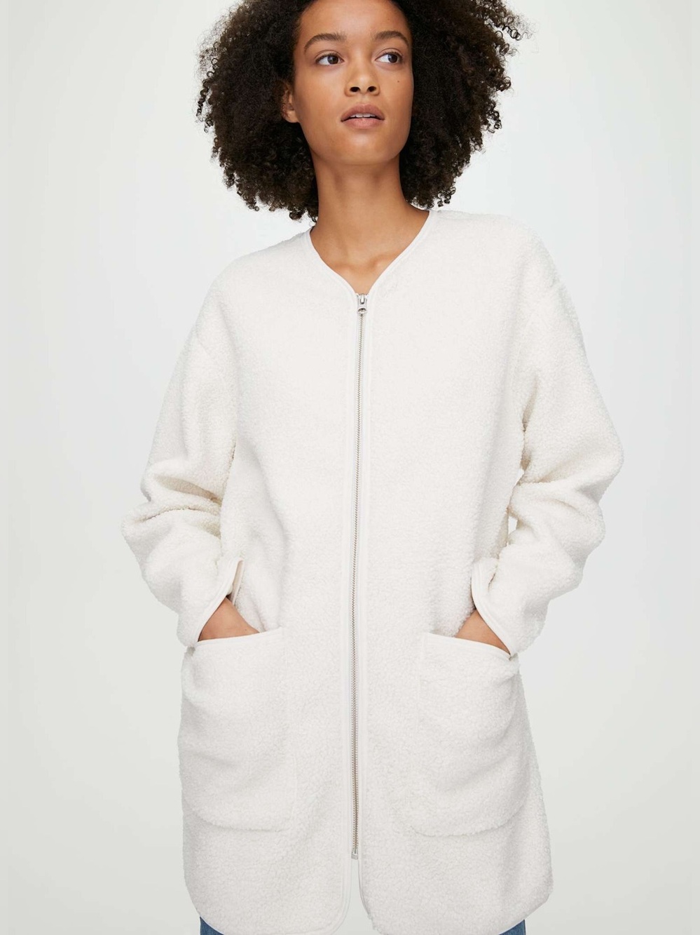 Aritzia Wilfred Free Long Sherpa Liner Jacket EUC M